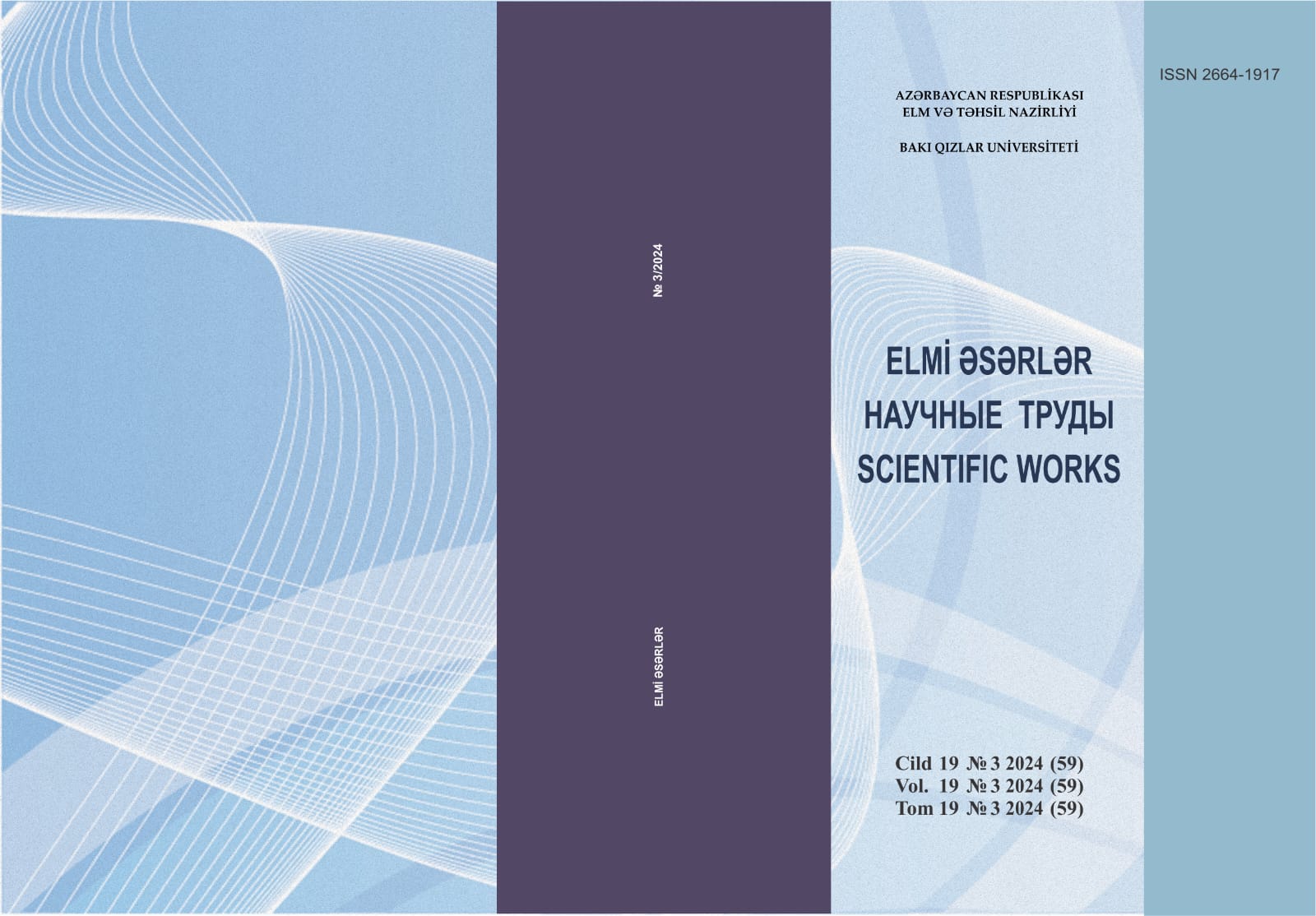 Jurnal -3 nömrə 2024 Cild 20 №3 2024 (59)